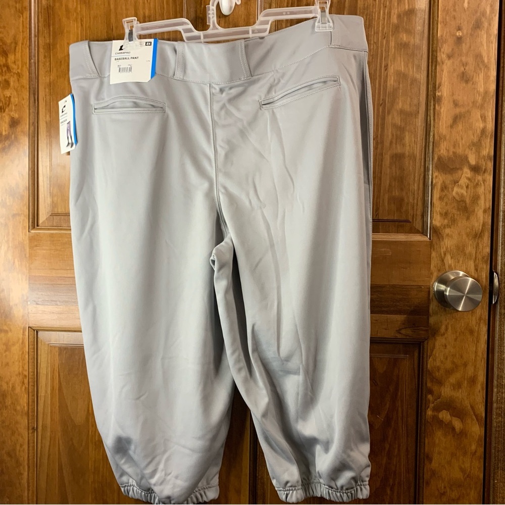 NWT Men’s Adult 2XL Champro Knicker Loose Fit Grey Baseball pants - Picture 4 of 9